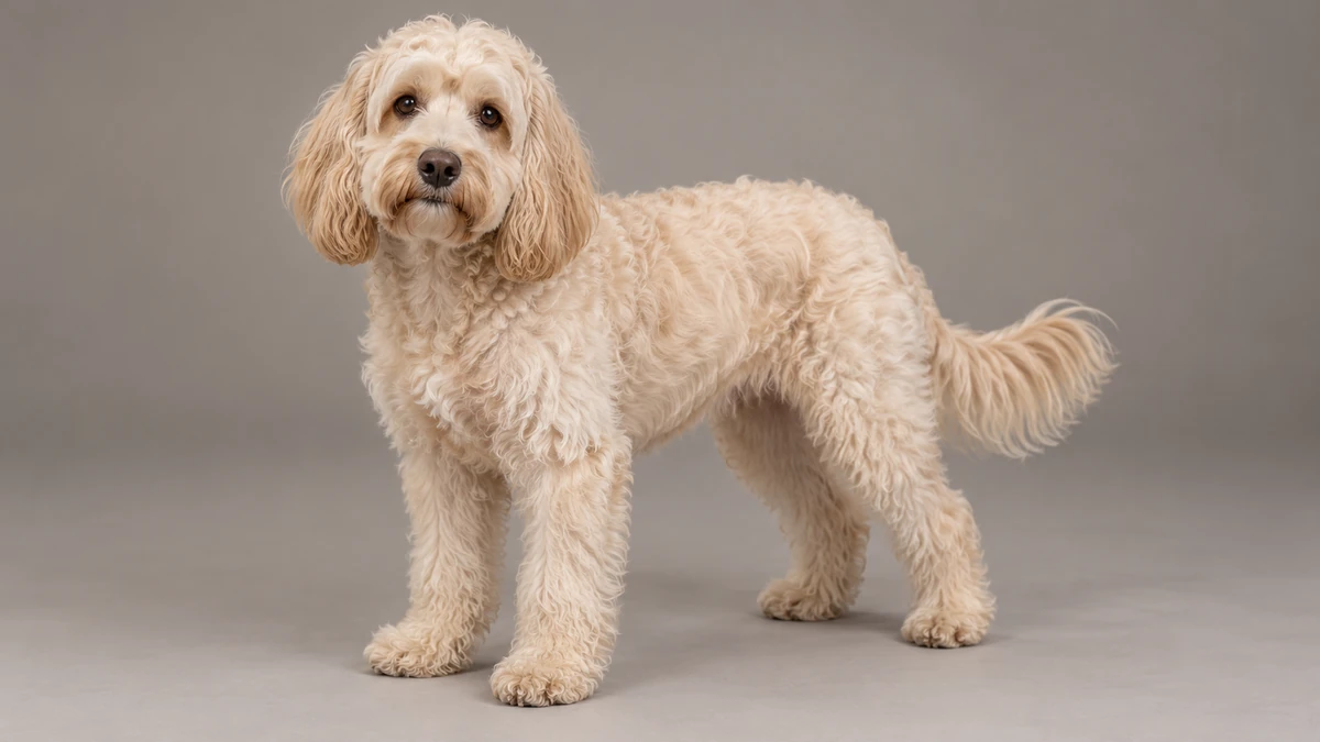 Cockapoo köpek — krem renk