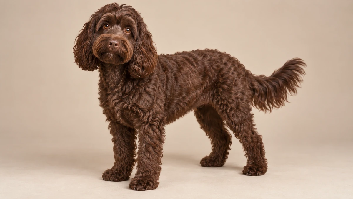 Cockapoo köpek — çikolata renk