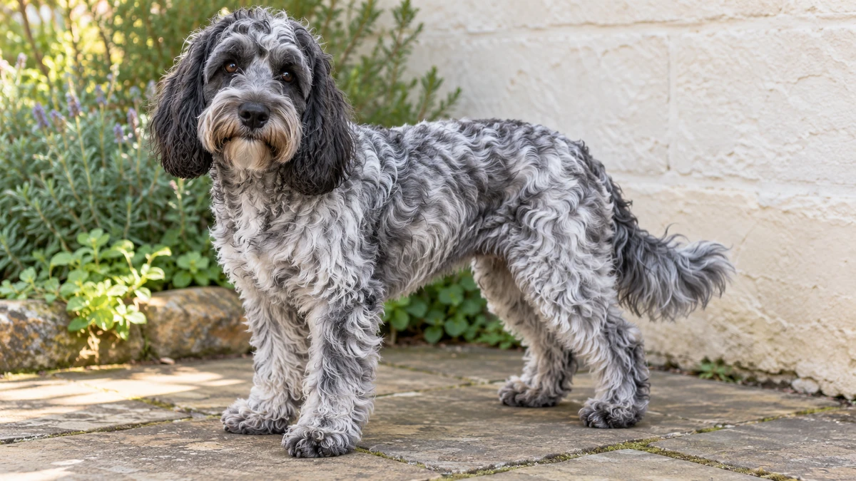 Cockapoo köpek — roan (benekli) renk